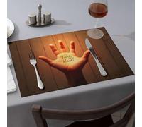 Kitchen And Dining Take My Hand: A Gentle Invitation Dining Place Mats Washable Placemats Easter Table Decorations(4PCS)