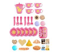 Kitchen and Girls, 33 Piece Mini Safety Tea Party Fun Set, Complete Kitchen Set for Birthday Christmas New Year Easter Home Indoor Boys Girl