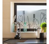 Kitchen Anti-Blackout Window Film Sticker for Windows and Shower Doors 40 x 200 cm