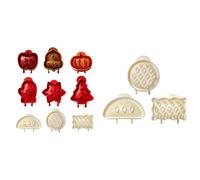 Kitchen Apples Pie Maker Set with Lids Reusable Hand Pie Molds for Halloween Fall Thanksgiving