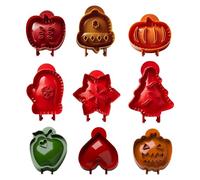 Kitchen Apples Pie Maker Set with Lids Reusable Hand Pie Molds for Halloween Fall Thanksgiving