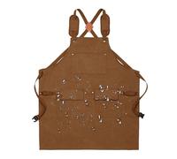 Kitchen Apron - 75x68cm Waterproof Adjustable Canvas Tool Apron with Cross-Back Straps for Chef, Grilling, Cooking, Woodworking, Men and Women, Heavy Duty Fabric