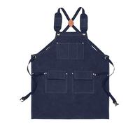 Kitchen Apron - 75x68cm Waterproof Adjustable Canvas Tool Apron with Cross-Back Straps for Chef, Grilling, Cooking, Woodworking, Men and Women, Heavy Duty Fabric