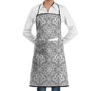 Kitchen Apron Royal Antique Flower Figures Cooking Aprons Fashion Soft Professional Apron, For Painting, Women, Birthday, Coffee House, Baking