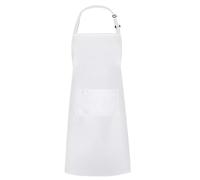 Kitchen Apron Unisex Adjustable Bib Apron Chef Aprons with 2 Pockets Women Men Cooking Kitchen Chef Aprons for Home, Restaurant, Coffee house, BBQ - White