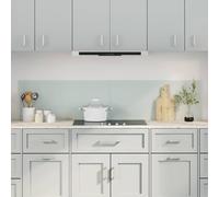 Kitchen Backsplash 2pcs White Tempered Glass 90x40cm Heat-Resistant Easy Install