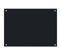 vidaXL Kitchen Backsplash Heat-resistant Scratch-resistant Kitchen Decor Wall Panel System Tile Splash Guard Black 70x50cm Tempered Glass