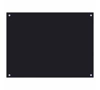 vidaXL Kitchen Backsplash Black 80x60cm Tempered Glass Kitchen Wall Panel
