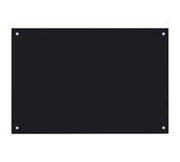 vidaXL Kitchen Backsplash Heat-Resistant Scratch-Resistant Kitchen Decor Wall Panel System Tile Splash Guard Black 90x60cm Tempered Glass