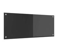 vidaXL Kitchen Backsplash Dark Grey 100 x 40 cm Tempered Glass, Modern, Durable Glass Backsplash for Kitchen, Heat-Resistant Wall Cover, Stylish Design, Easy Installation Feature