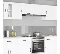 Kitchen Backsplash Tempered Glass Light Grey 120 x 40 cm 6mm 2pcs Durable Shield