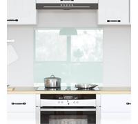 Kitchen Backsplash Tempered Glass Milk 70x60 cm Heat-Resistant Minimalist Panels
