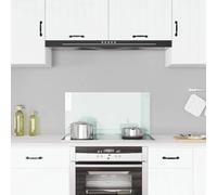 Kitchen Backsplash Tempered Glass Milk 80x40cm 6mm Splash Guard Panel Heatproof