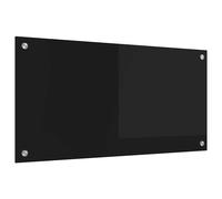 vidaXL Kitchen Backsplash Tempered Glass 100 x 50 cm Black, Heat-Resistant, Durable