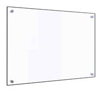 vidaXL Kitchen Backsplash Transparent 70 x 50 cm Tempered Glass