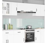 Kitchen Backsplash Tempered Glass White 120 x 50 cm 6mm Heat-Resistant Easy-fits