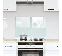 Kitchen Backsplash Tempered Glass White 70x50 cm HeatResistant ModernSleekPanel