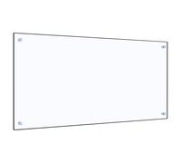 vidaXL Kitchen Backsplash Heat-resistant Scratch-resistant Kitchen Decor Wall Panel System Tile Splash Guard Transparent 80x50cm Tempered Glass