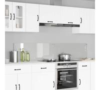 Kitchen Backsplash Transparent Tempered Glass 100x40x0.8 cm Heat-Resistant 1pc