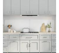 Kitchen Backsplash Transparent Tempered Glass 100x50cm Heat-Resistant Panel Slim