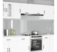 Kitchen Backsplash Transparent Tempered Glass 120x60cm 6mm 2-Pack Pre-Drilled x2