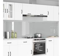 Kitchen Backsplash Transparent Tempered Glass 120x60cm 6mm 2-Pack Pre-Drilled x2