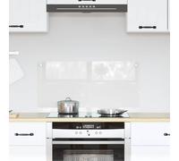 Kitchen Backsplash Transparent Tempered Glass 80x40 cm Heat-Resistant Modern