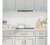 Kitchen Backsplash Transparent Tempered Glass 80x40cm Heat-Resistant 4-Hole Easy