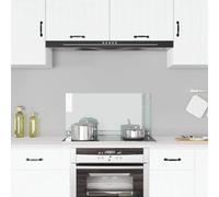 Kitchen Backsplash Transparent Tempered Glass 80x40cm Heat-Resistant Panel 4pcs