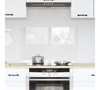 Kitchen Backsplash Transparent Tempered Glass 80x50cm Heat-Resistant Modern Slim
