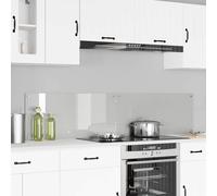 Kitchen Backsplash Transparent Tempered Glass 90 x 40 cm Heat-Resistant Panel