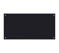 Kitchen Backsplash Wall Panel Black 100 x 50 cm Tempered Glass vidaXL