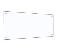 vidaXL Kitchen Backsplash Heat-Resistant Scratch-Resistant Kitchen Decor Wall Panel System Tile Splash Guard Transparent 90x40cm Tempered Glass