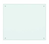 vidaXL Kitchen Backsplash White 70 x 60 cm Tempered Glass