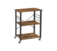 Kitchen Shelf on Wheels, Rustic Brown / 60W cm