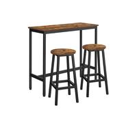 Kitchen Bar Table with Bar Stools Rustic