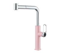 Kitchen Bath Taps Mixer Tap Pull Out Spray Red Single Lever Sink Tap Shower Hose Spray Plastic 360 Degree LWX