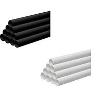 Kitchen Bathroom 3 x 1 Metre Lengths 32mm, 40mm Pushfit Waste Pipe 3 Metres Black or White (White Push-Fit, 40mm x 3m)
