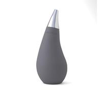 Kitchen Bathroom Counter top Squeezable Soap Dispensers Tear Drop Shape Bottle (Gray~7oz)