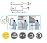 Kitchen Bedroom Cabinet Door Electronic IR Motion Touch Sensor Switch ON OFF