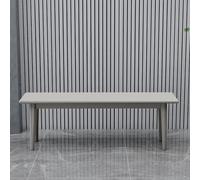 Kitchen Bench with Rounded Corner, Farmhouse Wooden Dining Bench, Space-Saving Wood for End of Bed, Ideal Table, Kitchen, Entryway or Bedroom(Gray,100cm/39.4in)