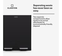 Kitchen Bin 40L Recycle Waste Separator 3L Compost Bin Dustbin Soft Close Black