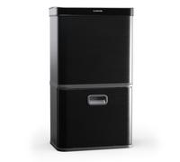 Touchless sensor bin 56L stainless steel soft-close 3 bins LED display timer