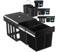 Kitchen Bin Double Rubbish Recycling Container Garbage Cupboard Trash Can