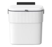 Kitchen Bin Hanging Trash Can with Lid, Wall Mounted Garbage Can, Kitchen Compost Bin, Plastic Rubbish Bin Wastebasket, for Cupboard, Bathroom (A)