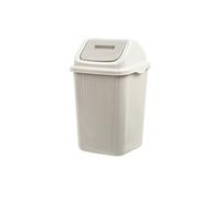 Kitchen Bin Living Room 10L Large Capacity Trash Can Flat Flip Cover Indoor Household Bathroom Bedroom Waste Paper Basket(A)