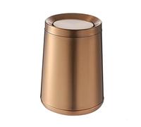 Kitchen Bin Stainless Steel Indoor Trash Can Office Paper Basket Flip 10L Kitchen Room Home Living Bedroom(A)