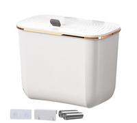 Kitchen Bin - Trash Can | Food Waste Caddy Mountable Container with Bags Space-Saving Kitchen Supplies for Bathroom Bedroom Camping Compost Bin Wall Mounted for Under Sink Cupboard
