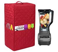 Kitchen Blender Dust Cover,Blender Covers Compatible with Ninja Foodi Blender,Blender Covers for Kitchen Appliance Covers,Blender Cover with Accessory Pocket. (Red)