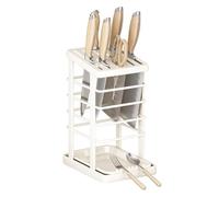 Kitchen Block, Sturdy Utensil Stand with Large Capacity | Practical organiser with integrated drip tray, space-saving kitchen aid for worktops, reliable storage